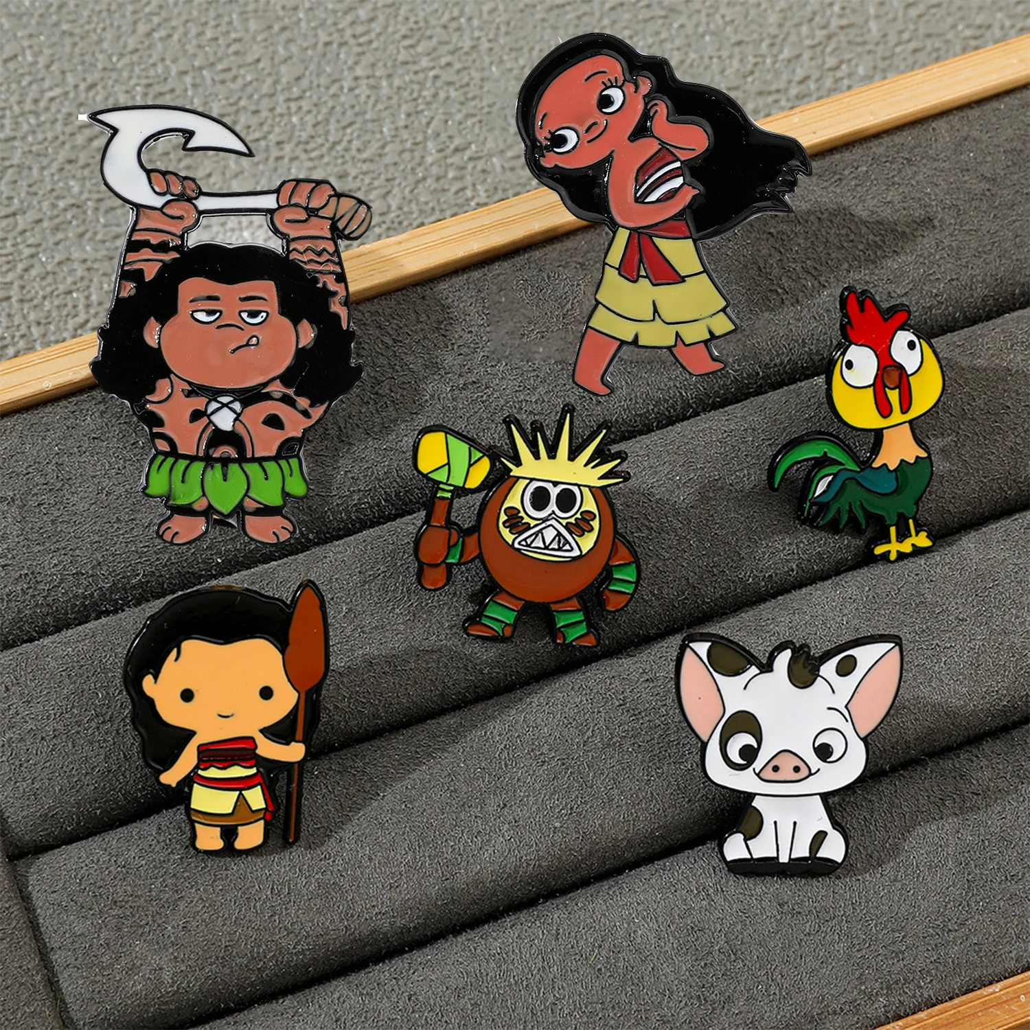 Брошь Моана Дисней милый мультфильм Мауи Пуа новая булавка на лацкан украшение