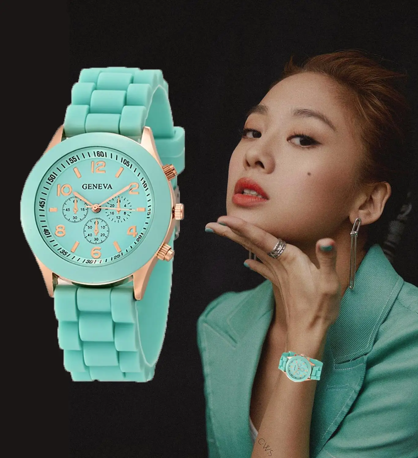 

Watch for Women 2023 New Fashion Luxury Brand Women's Watches Silicone Strap Quartz Wristwrist reloj mujer часы женские наручные