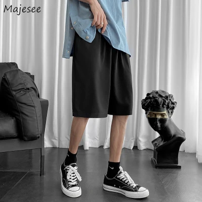 

Men Board Shorts Ins All-match Handsome Simply Streetwear Korean Stylish Solid Teenager Male Trousers Hip Hop M-5XL Cozy Daily