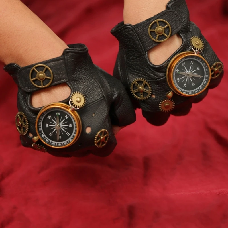 

Steampunk Gloves with Vintage Gloves for Cosers Victorian Industrial Age
