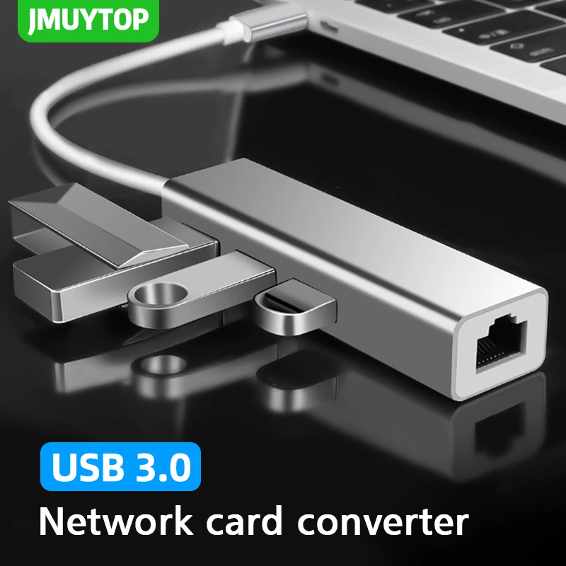 

4 in 1 Gigabit Ethernet USB C Hub Mini Size USB Type C 3.0 to RJ45 PD USB 3.0 OTG Adapter USB C Dock for MacBook Air Pro PC HUB