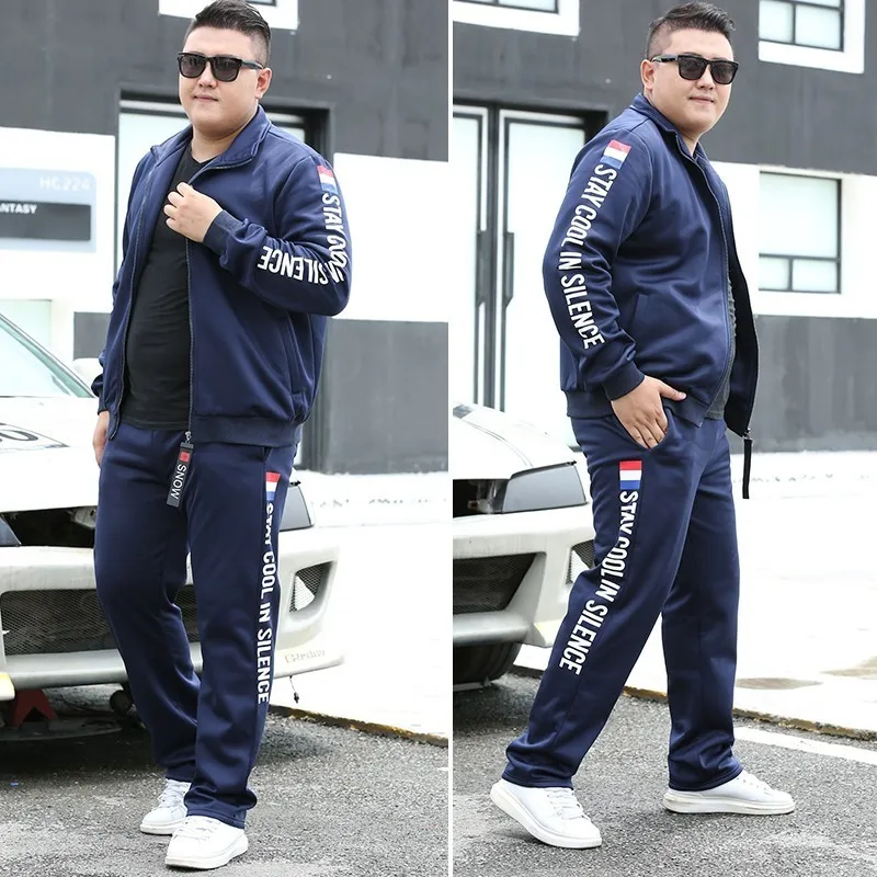 

2022 Men Running Sets Autumn Sportswear 140KG Sport Suit Sweatshirt Sweatpants Mens Clothing 2 Pieces Sets Jogging Tracksuit