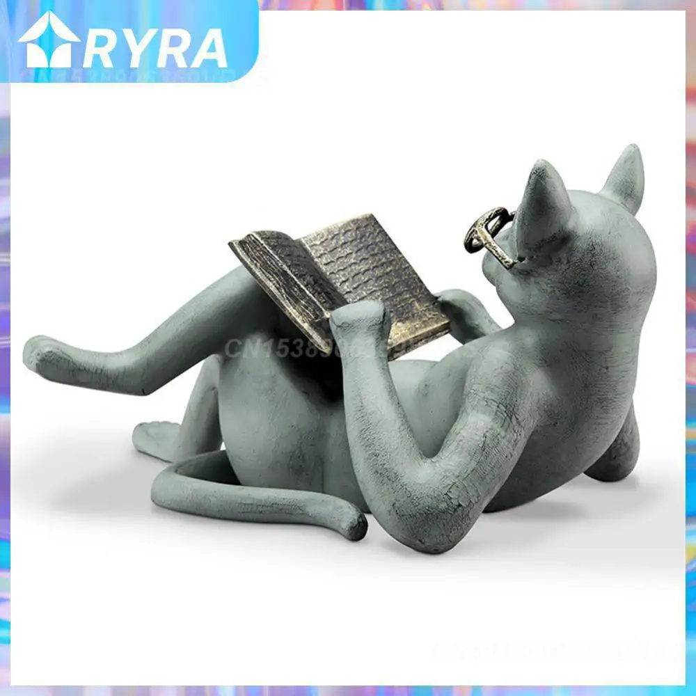 

1 шт., статуэтка кошки для чтения, 15 см