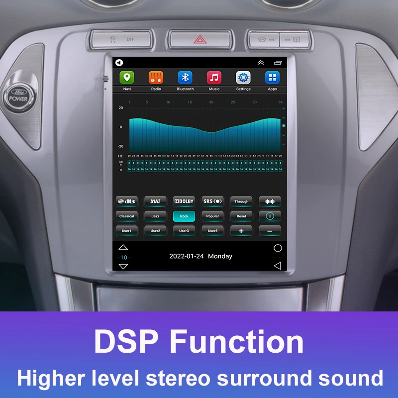 Автомагнитола Eunavi Tesla 9 7 Android 10 8G + 128G мультимедийный плеер с GPS для Ford Mondeo MK4 2007-2010 WIFI