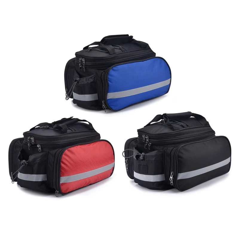 

27L Multifunction Rear Bike Cargo Rack Bag with Reflective Strips Waterproof Travel Expandable Cycling Luggage Trunk Bag