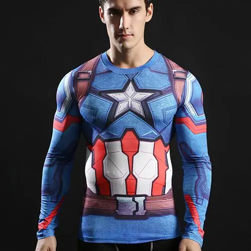

Marvel brand original Spider-Man 3D printing compression men's long-sleeved Avenger League role-playing clothing 2023 New
