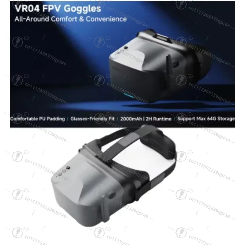 Фото Аналоговые FPV-очки BETAFPV VR04 с 4,3-дюймовым дисплеем, FAT32 MicroSD DVR, 48 каналов, для начинающих пилотов FPV-дронов. №3
