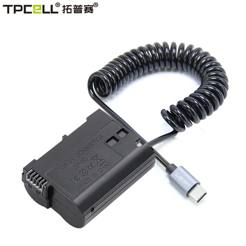 

EN EL15 EN-EL15 Dummy Battery USB-C TO DC Power AC Adapter for Nikon D7000 D7100 D7200 D750 D800E D810A Z5 Z6 Z7 II Camera