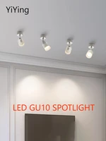 yiying led gu10 spot lights nordic modern surface mounted spotlights mr16 bulb white black ceiling lamp mini foco for home shop