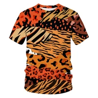 new summer mens coral algae 3d printing animal print t shirt casual hip hop style short sleeved light and breathable streetwear