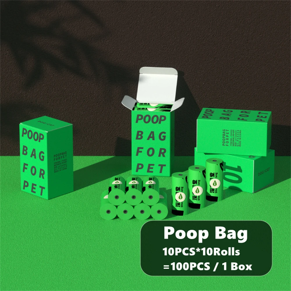 

Biodegradable Pet Dog Poop Bags 10Rolls Zero Waste Garbage Bags Unscented Outdoor Carrier Holder Dispenser Clean Pick Up Tools