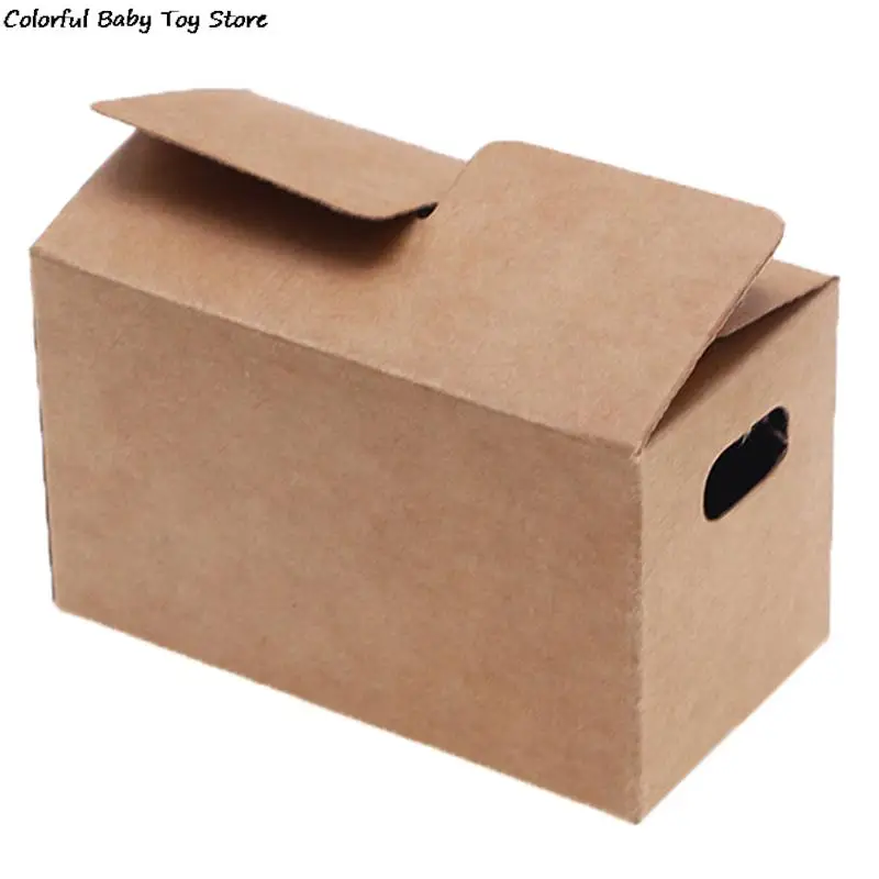 

2pcs Dollhouse Express Box Miniature Fold Paper Box Doll House Decor Furniture Accessories For Kids