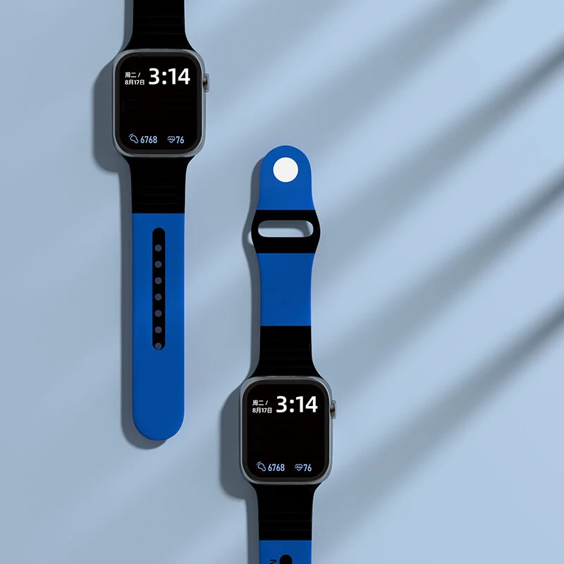 

Silicone Strap For Apple watch band 44mm 45mm 42mm watchband bracelet iWatch 40mm 38mm 41mm correa apple watch series 6 5 3 SE 7
