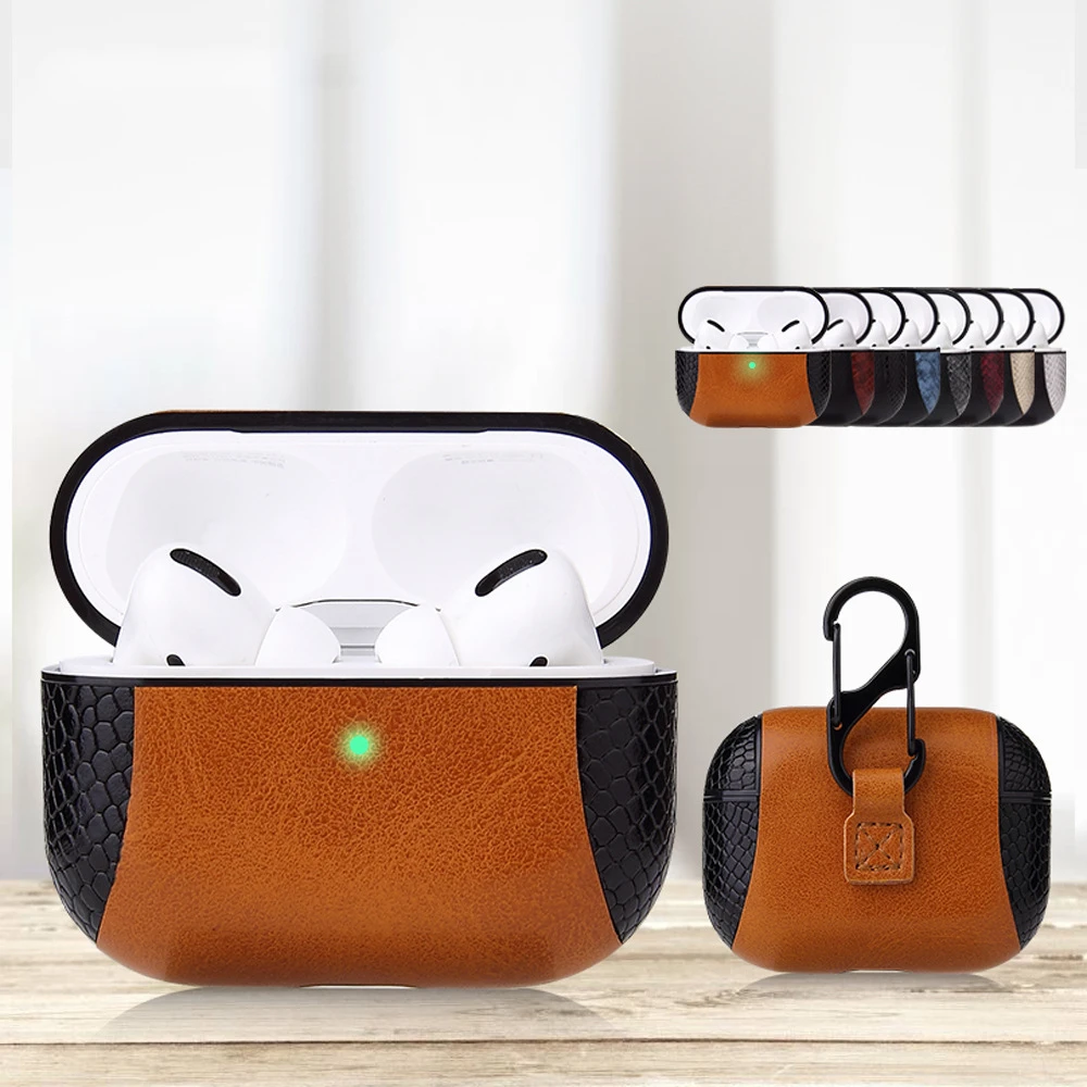 

Роскошный брендовый кожаный чехол для наушников Apple Airpods Pro, защитный футляр для наушников Air Pods Pro, чехлы с Keychai