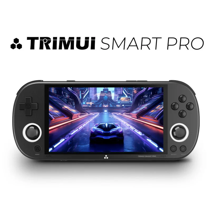 Фото Ручная игровая консоль Trimui Smart Pro, 4,96 дюйма, IPS экран, операционная система Linux, джойстик, Rgb-подсветка, ретро-консоль для видеоигр Smartpro, подарки №1