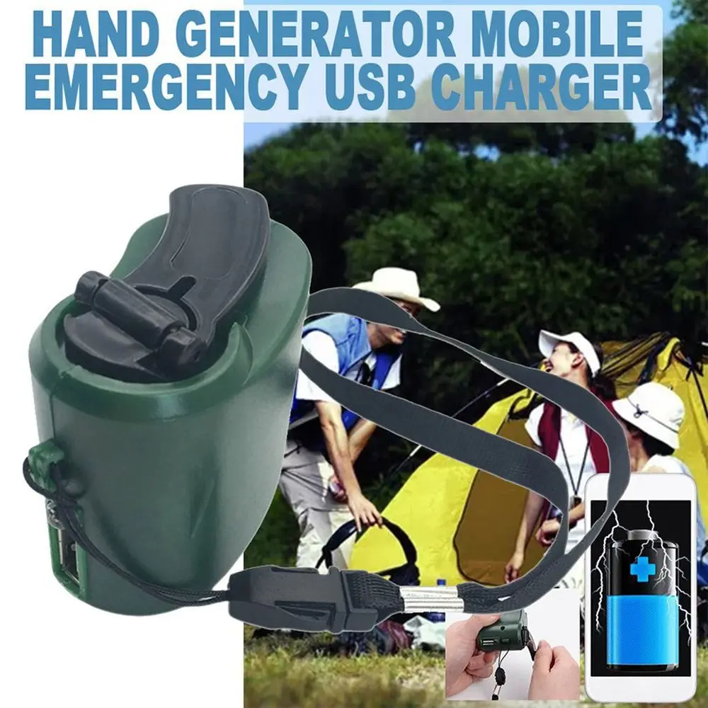 

Camping Travel Outdoor Survival Tools Power Crank Dynamo Phone Charging Emergency Charger Manual Charger