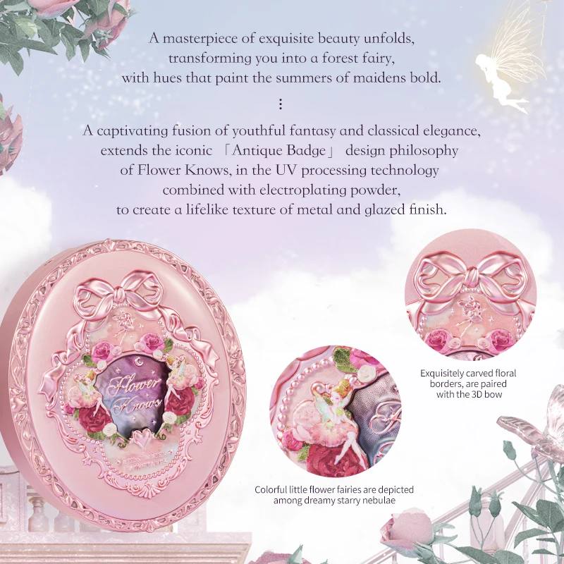 Коллекция вельветовых тисненых румян с изображением сказочных персонажей Flower