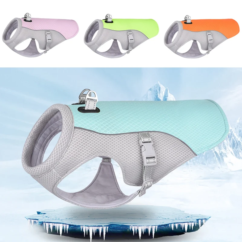 

Summer Dog Cooling Vest Harness Reflective Quick Release Hot Pet Clothes Cool Jacket for Small Medium Largr Pet Dog Accessories