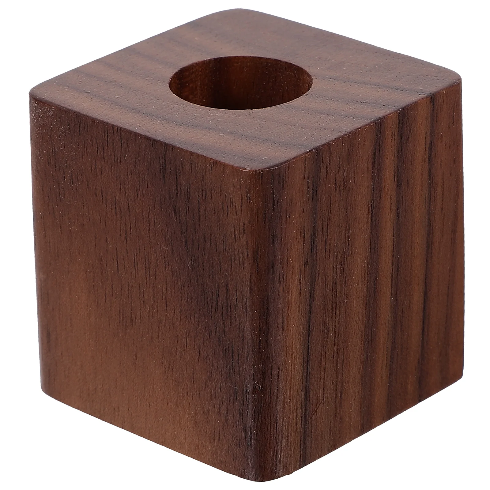 

Wooden Signature Pen Holder Cube Single Hole Pen Rest Stand Pen Storage Holder