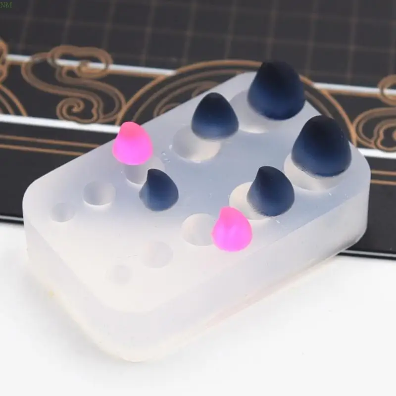 Крошечный размер Рога Дьявола силиконовая форма глиняные формы рог животного