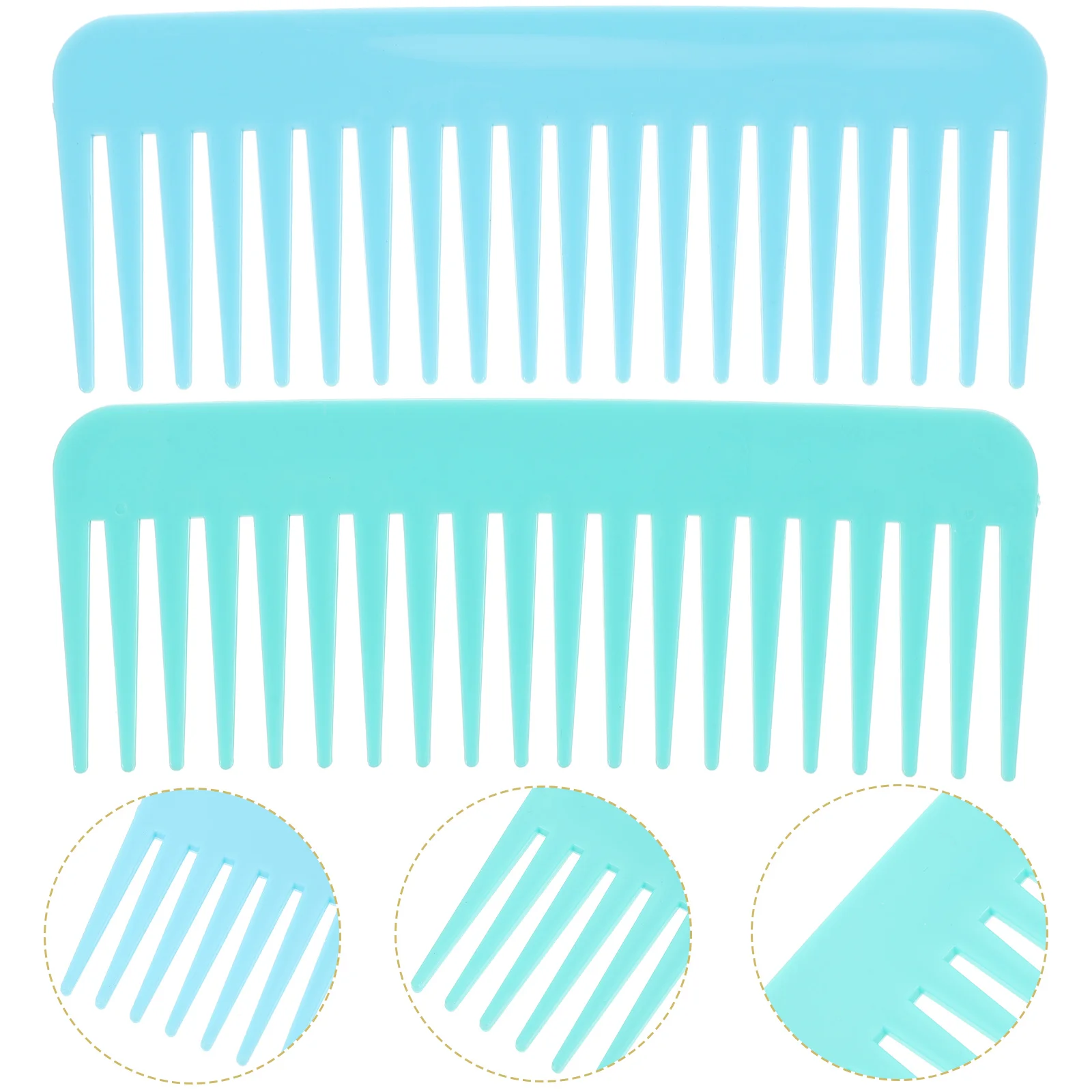 

2 Pcs Flat Thick Wide Tooth Comb Shampoo Comb Simple Big Tooth Hair Comb Detangling Comb Woman