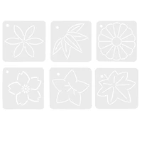 6pcs quilting stencils flower design patchwork stencils quilting press template sewing ruler for home shop