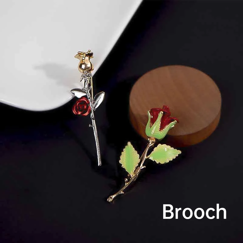 

3D The Little Prince's Rose Brooch Clothes Hat Backpack Accessories Retro Pendant Three-dimensional Flowers Pin Decorations