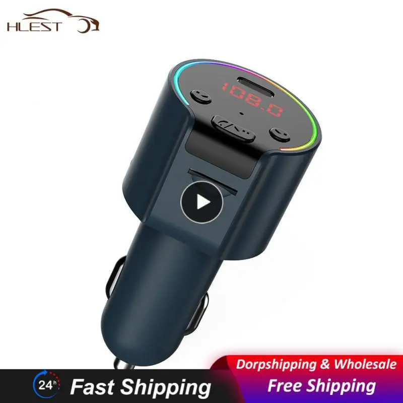

Qc3.0 Fast Charge Car Bluetooth Compatible Mp3 Voltage Detection Pd Charger Universal Insert Card U Disk To Play Mp3 Car Charger