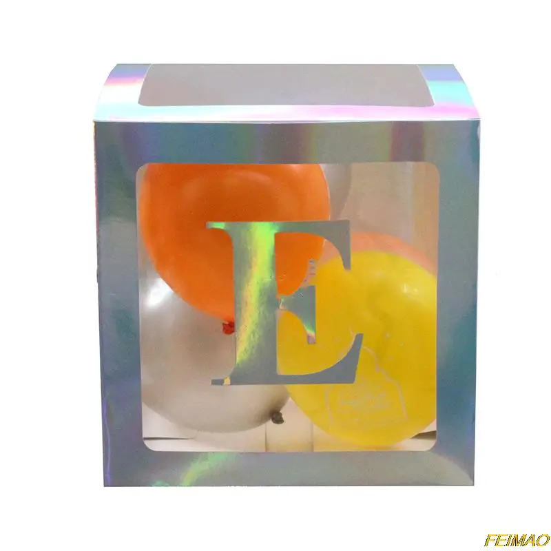 

3 Pcs EID Mubarak Party DIY Transparent Box 30*30*30cm Ramadan Decoration Muslim Islamic Festival Party Supplies