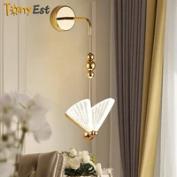 nordic modern wall lamp led butterfly wall light living room bedroom staircase light home decoration bedside wall sconce lamps