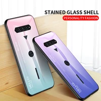 color gradient tempered glass case for black shark 5pro 4pro 5rs 3pro mobile phone case with soft case tpu edge