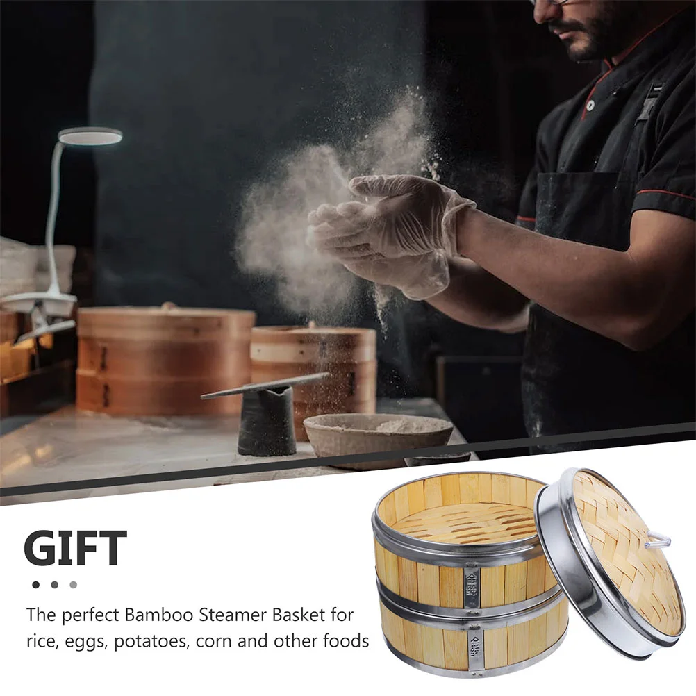 Набор бамбуковых пароварки премиум-класса из нержавеющей стали 20 корзин для +