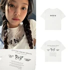 Женская футболка y2k, одежда, повседневный модный кроп-топ с рисунком бабочки, футболка с коротким рукавом, Женская Корейская футболка, эстетичная сказочная футболка