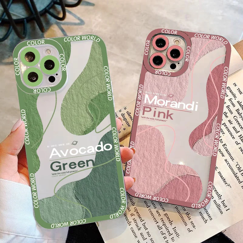 

Ottwn Colorful World Clear Phone Case For iPhone X XR XS 14 13 12 11 Pro Max 7 8 Plus SE 2020 Transparent Cases Soft Back Cover
