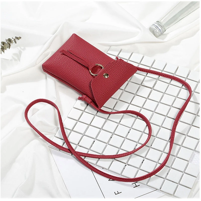 Fashion Mini Shoulder Crossbody Bags Ladies Purse Cell Phone Bag Casual Square Bag Tide PU Flap Messenger Bags