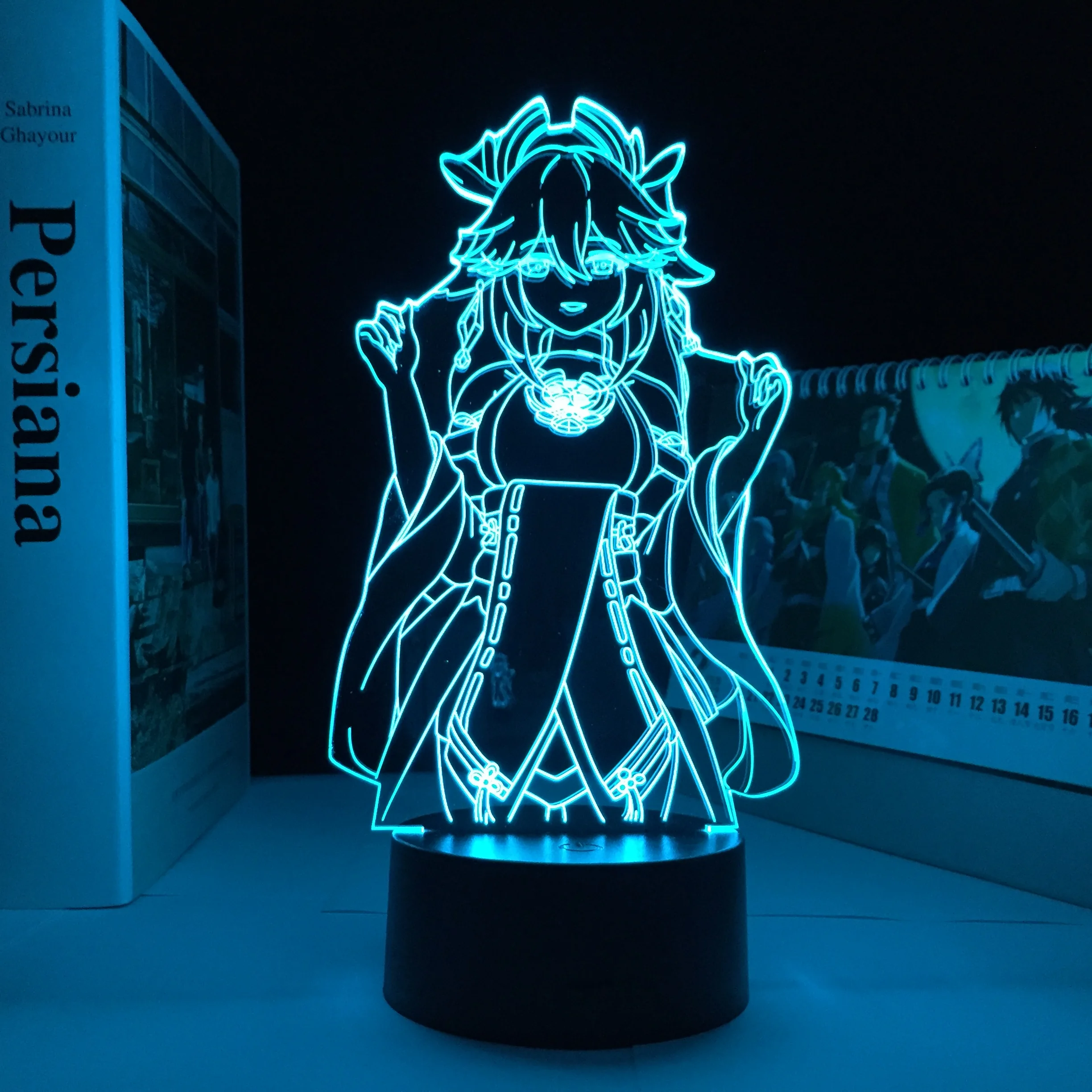 

Genshin Impact 3D LED Lamp Yae Miko for Child Birthday Gift Kids Bedroom Decor Genshin Impact LED Night Light Remote Control