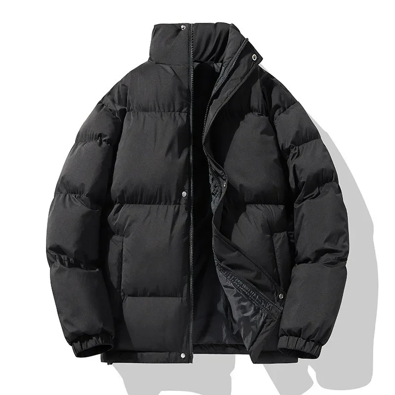 Модное хлопковое пальто утолщенная куртка с воротником-стойкой свободная