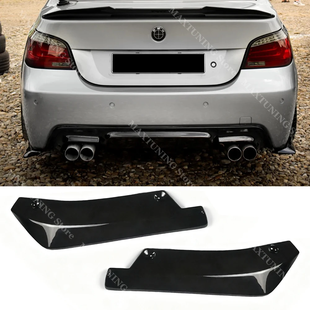 Фото Для BMW 5 серии E60 E61 M Sport 2004-2010 задний бампер, боковые разветвители, диффузор, выхлопная труба, крылышки, накладка, удлинитель, обвесы №1