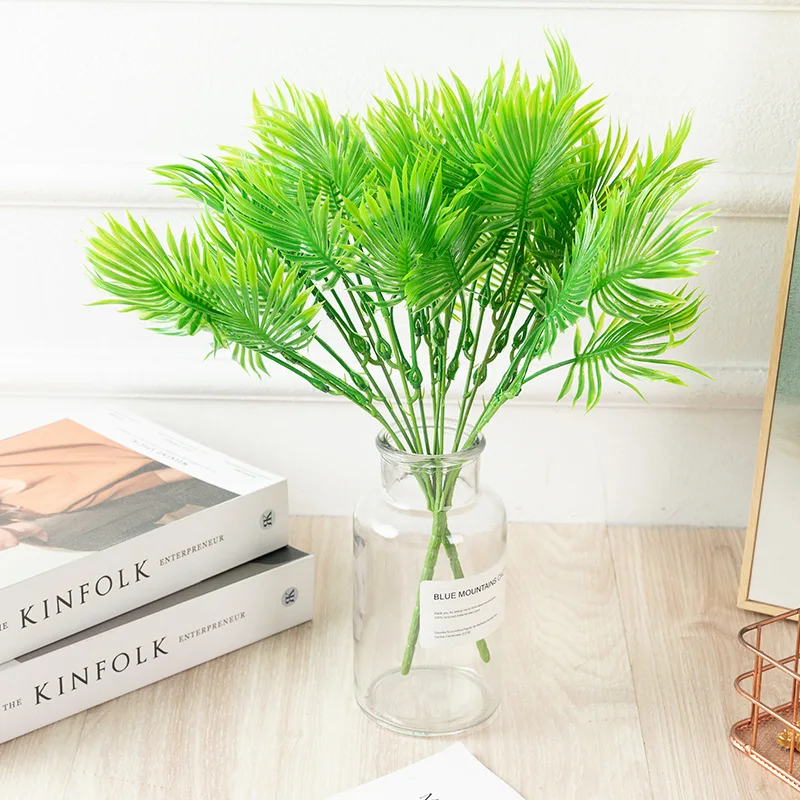 

Artificial Plant Single Bunch 34cm7 Fork Scattered Tail Leaf Living Room Vase Garden Landscaping Holiday Decoration Fake Plant