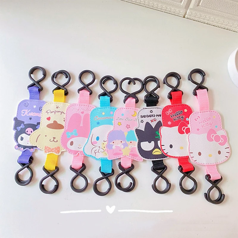 

Kawaii Sanrio Series 2Pcs Car Multi-Functional Rear Headrest Hook Cartoon Shape Household Storage Sundries Hook Baby Car Hook