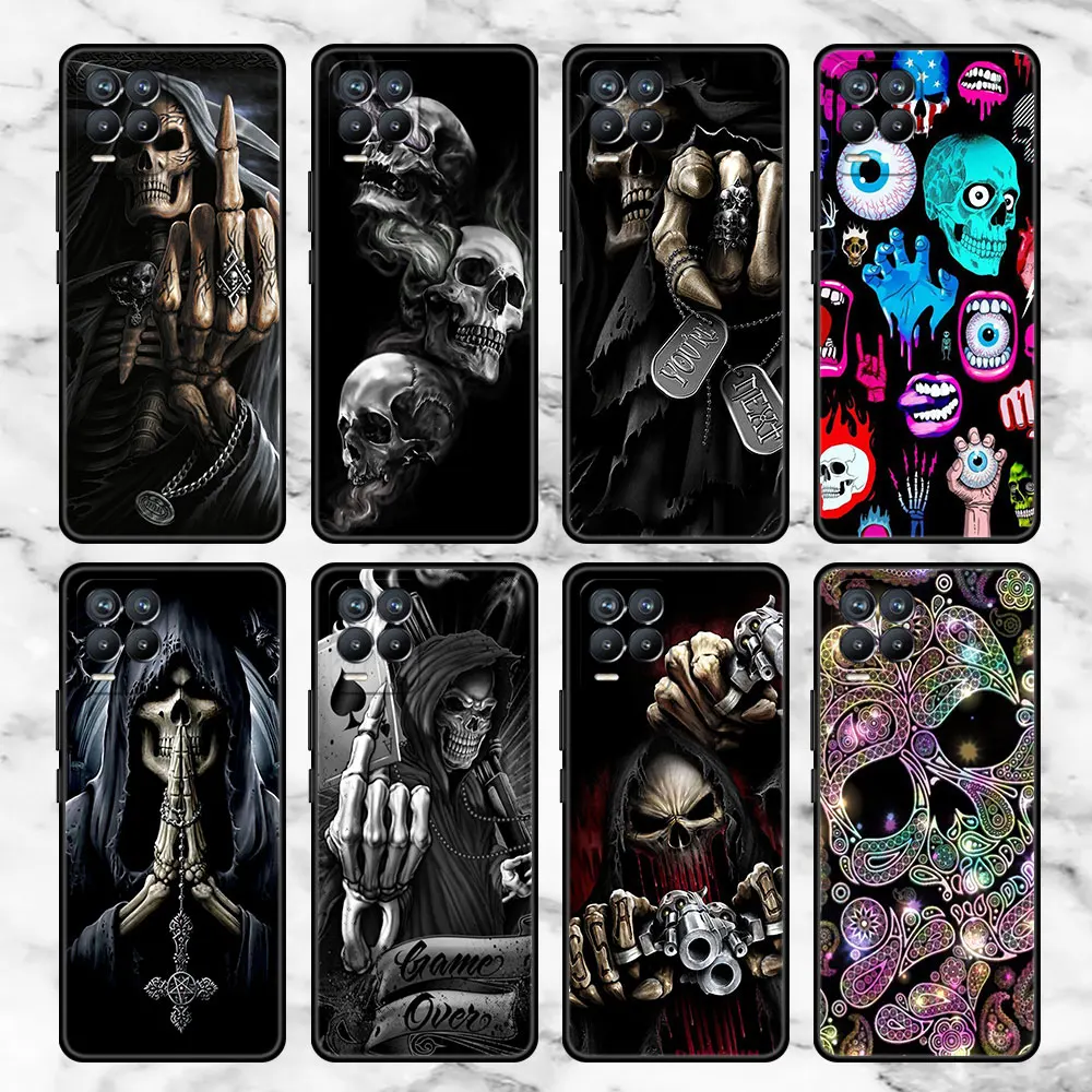 Retro Skull Butterfly Case For Realme 8 C21y GT Neo 2 3 8i C21 7 C11 6 C12 C35 C3 GT 9 Pro C12 Master Funda Phone Cover