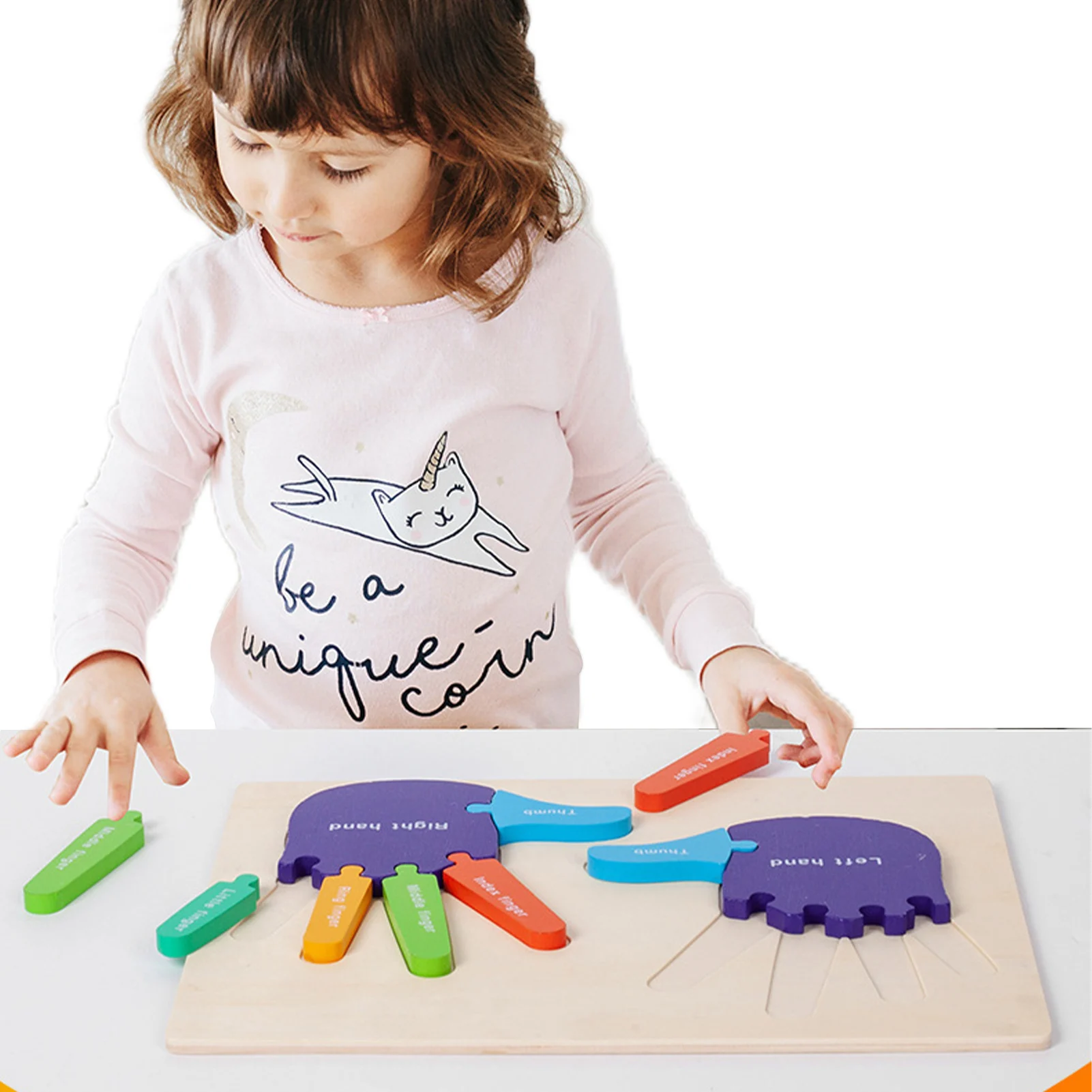 

Деревянная игрушка-пазл Монтессори для малышей, пальчиковые ладони и подошвы, блоки, цифровые когнитивные игрушки, развивающие блоки
