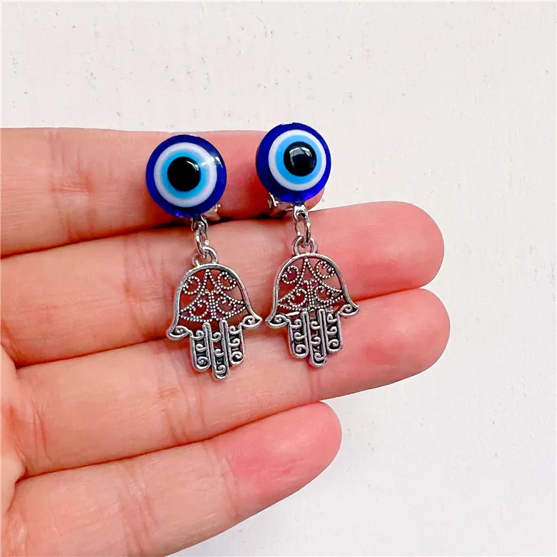 

Glass Evil Eye Earrings, Evil Eye Jewelry, Small Evil Eye Earrings, All-seeing Eye Jewelry, Handmade Ear Clips