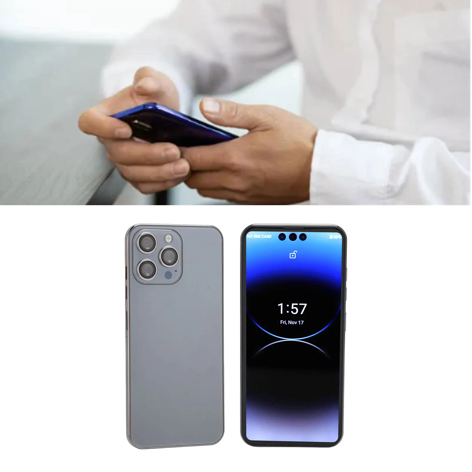 I14pro Max 6 7-дюймовый смартфон 4G 5G Двухдиапазонный WIFI Разблокированный сотовый