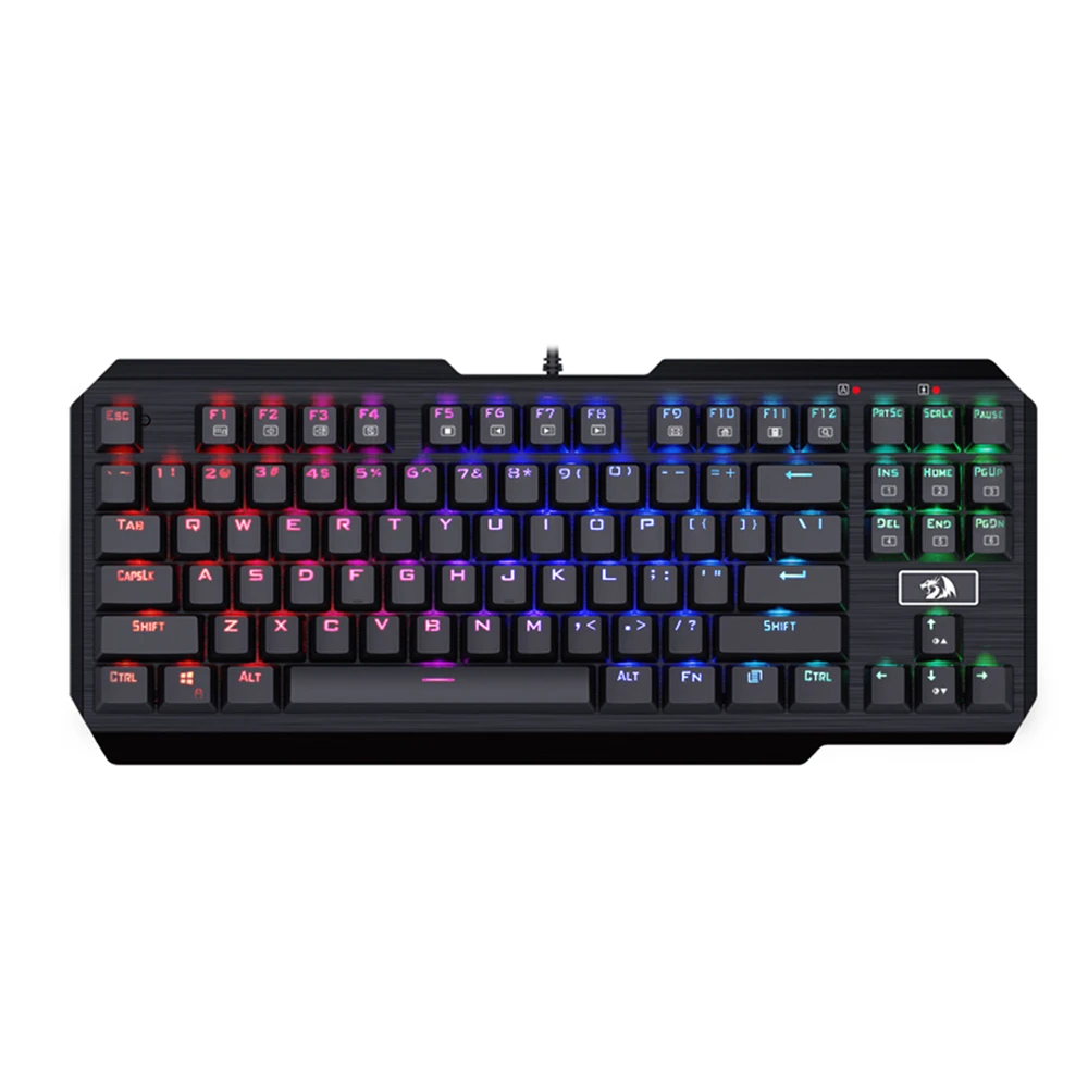 

Redragon K553 RGB LED Mechanical Gaming Keyboard 87 Keys Anti-ghosting FPS Golden Plated USB Port for Windows Gaming PC