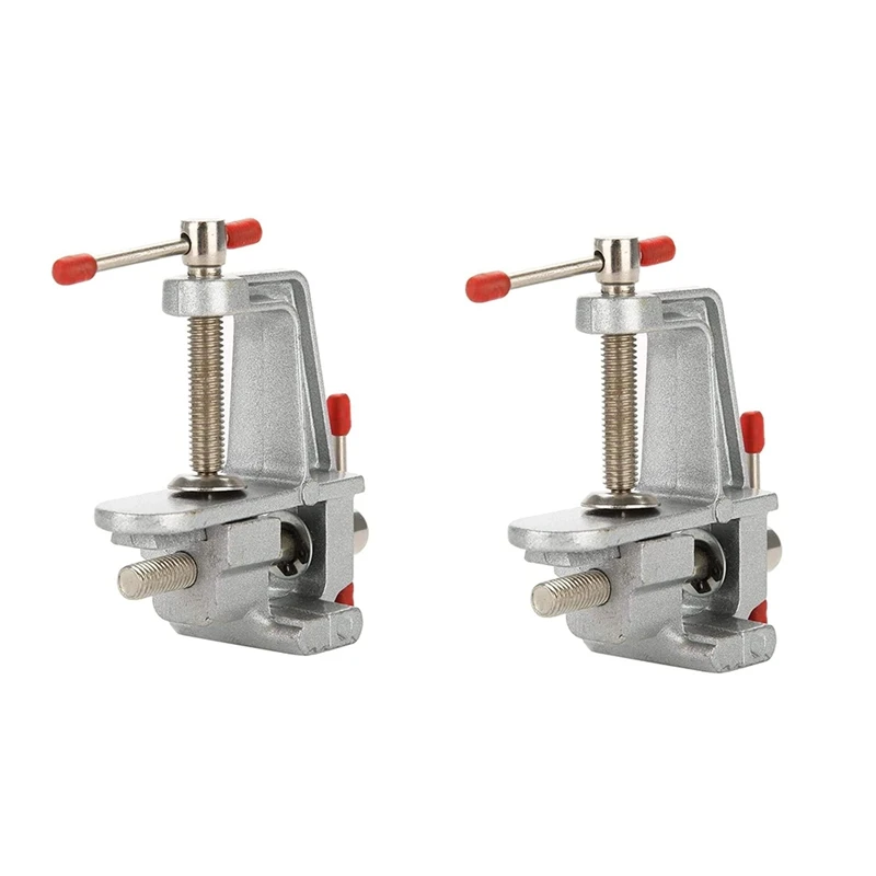 

Mini Table/Bench Vise, Aluminum Alloy Mini Vise Hobby Table Craft Jewelry Clamp Repair Tool With Adjustable Jaws