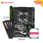 Материнская плата HUANANZHI X99 F8 X99 с Intel XEON E5 2666 v3 с 4*8G DDR4 без ECC памяти, комбинированный комплект NVME SATA USB