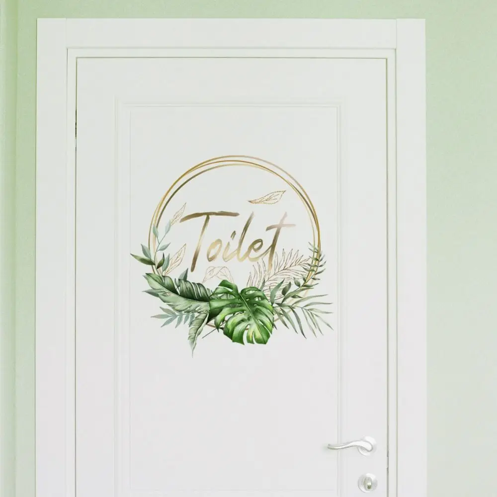 Наклейки на стену в ванную комнату туалете комнатный Декор