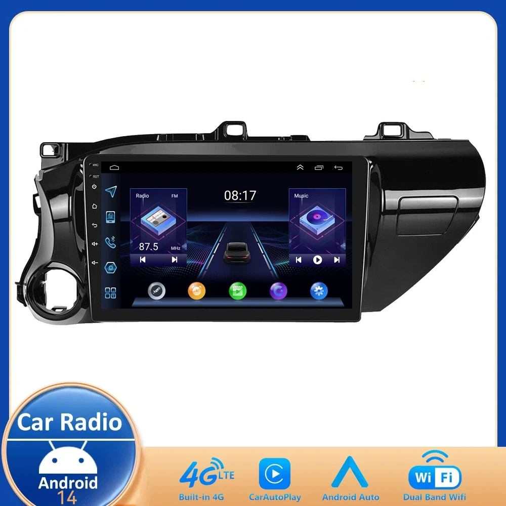 2Din 10 1 "стерео для Toyota Hilux 2016-2020 автомобильный радиоприемник IPS сенсорный экран