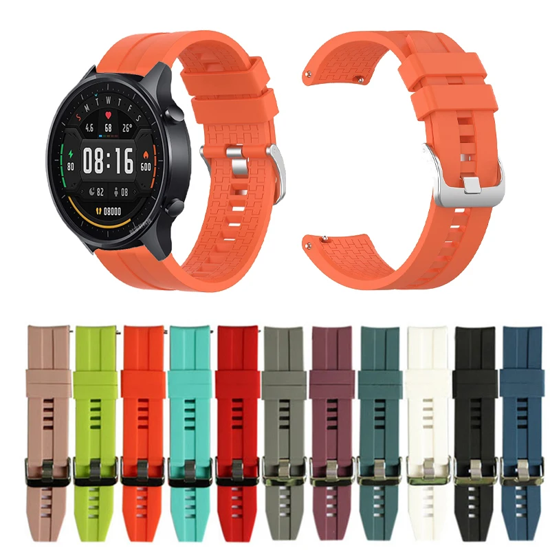 

Ремешок силиконовый для Xiaomi MI Watch, цветной браслет для наручных часов Xiaomi Watch S1 Active / Mi Watch Color 2 Correa, 22 мм